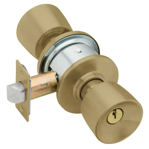 A53PD TUL 609 Cylindrical Lock Antique Brass