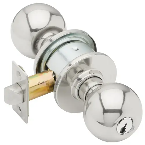 A Series Faculty Restroom Orbit Lock C Keyway with 11096 Latch 10001 Strike Bright Chrome Finish