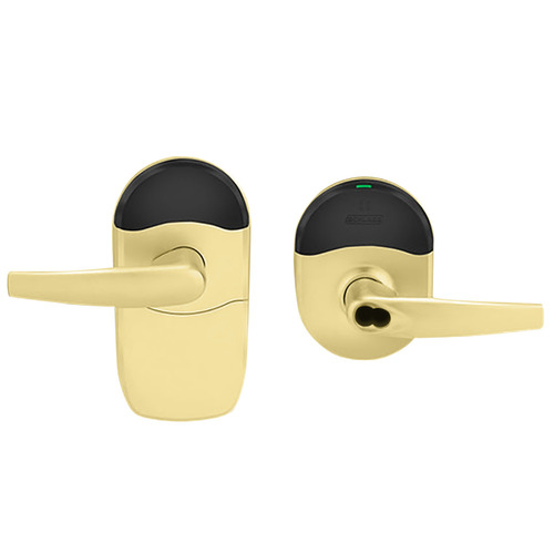 Wireless Cylindrical Lock Satin Brass