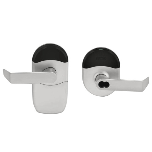 Wireless Cylindrical Lock Satin Chrome Antimicrobial Coated