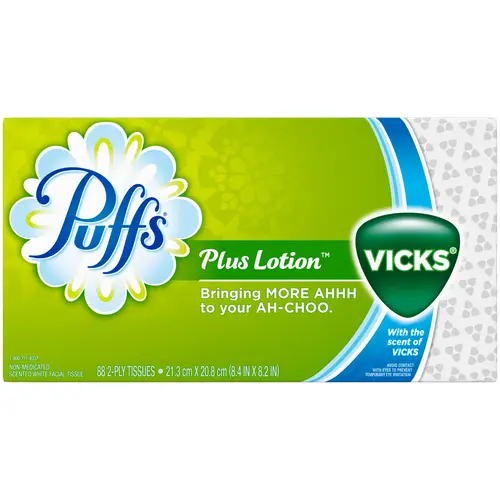 Puffs PLUS VICKS Plus Vicks Facial Tissue White - pack of 24