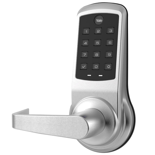 Cylindrical Lock with Keypad Trim Satin Chrome