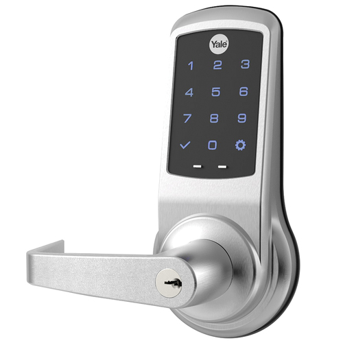 Augusta Lever NexTouch Key Override Capacitive Touchscreen No Radio Lockset with Para Keyway US26D (626) Satin Chrome Finish