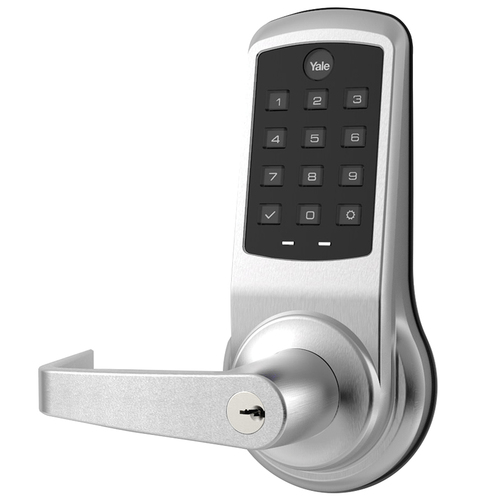 Cylindrical Lock with Keypad Trim Satin Chrome