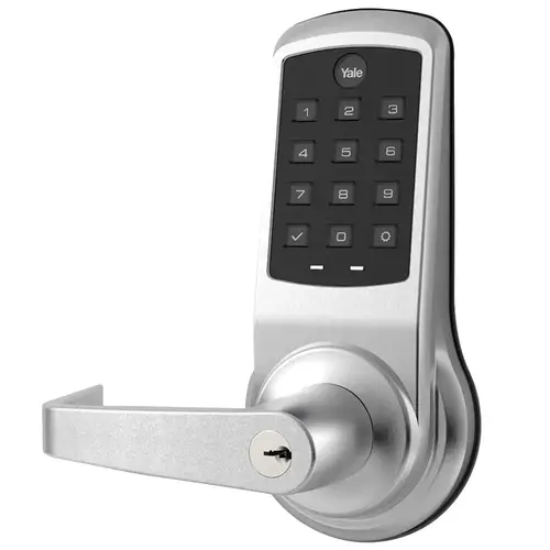 Pushbutton/Keypad Cylindrical Lock Satin Chrome