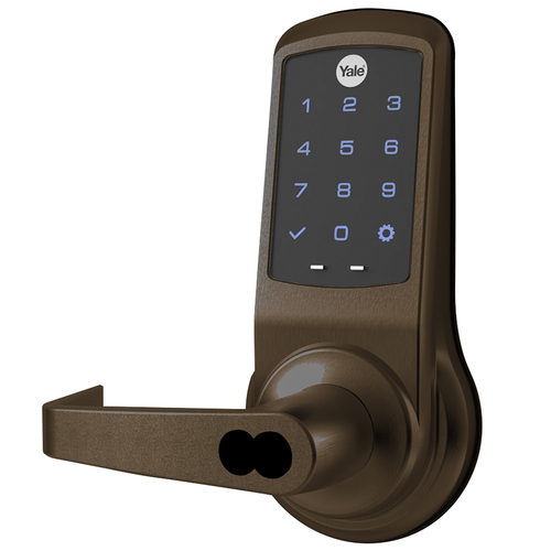 Cylindrical Lock with Keypad Trim Dark Oxidized Satin Bronze