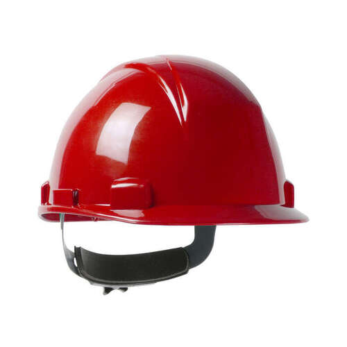 Logan 280-HP1141RSP Red Universal Cap Style Hard Hat - 4-Point Suspension - Ratchet Adjustment