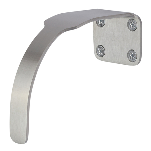 Satin MicroShield Stainless Steel Hands Free Hospital Pull with 2 in. Baseplate, 4 in. Projection, 3-7/8 in. Clearance