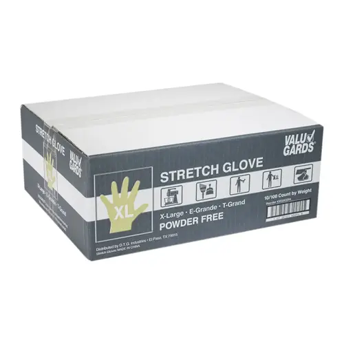 VALUGARDS 303363294 Valugards Stretch Poly Extra Large Glove, 100 Each