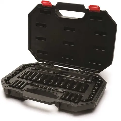 Husky H10060MTSRM 3/8 in. Drive 100-Position Universal SAE and Metric Mechanics Tool Set Black