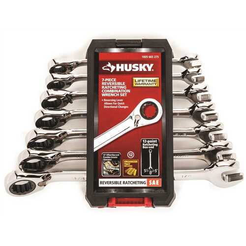Reversible Ratcheting SAE Combination Wrench Set
