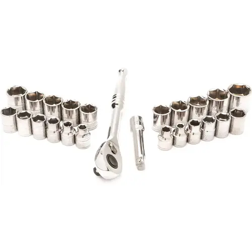 3/8 in. Drive Ratchet SAE/Metric Standard Socket Set