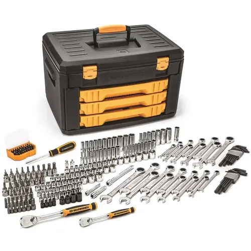 1/4 in. and 3/8 in. Drive 90-Tooth Mechanics Tool Set Chrome
