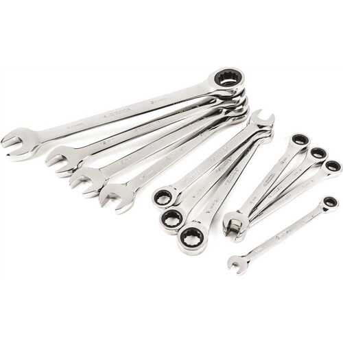 Ratcheting Metric Combination Wrench Set