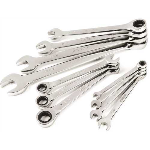 Ratcheting SAE Combination Wrench Set