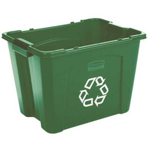 14 Gal. Green Recycling Bin with Universal Recycle Symbol