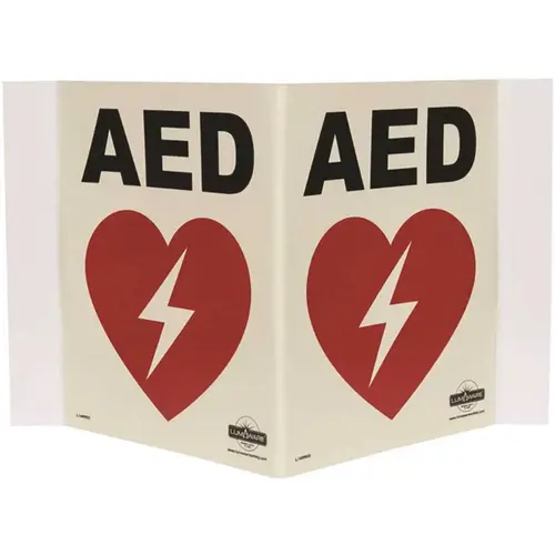 Illuminating AED Panoramic Sign