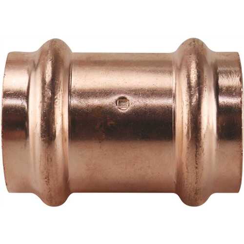 1 in. x 1 in. Copper Press x Press Coupling with Dimple Stop