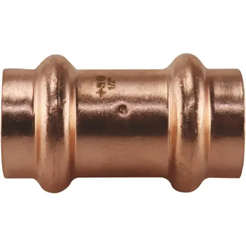 1/2 in. x 1/2 in. Copper Press x Press Coupling with Dimple Stop