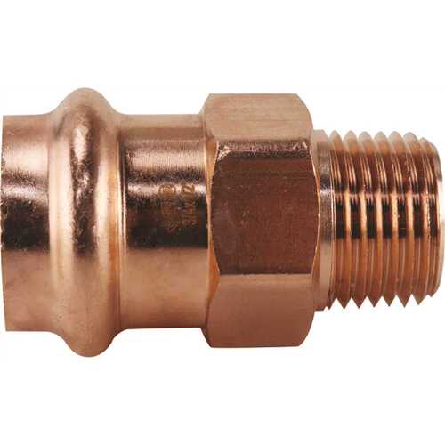 3/4 in. x 1/2 in. Copper Press x MPT Male Adapter