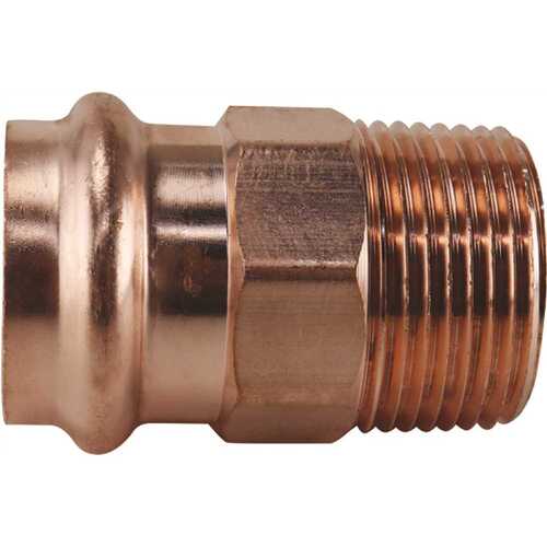 1 in. x 1 in. Copper Press x MPT Male Adapter