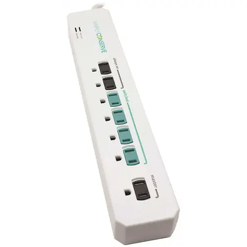 3 ft. 7-Outlet Energy-Saving Advanced Surge Protector White