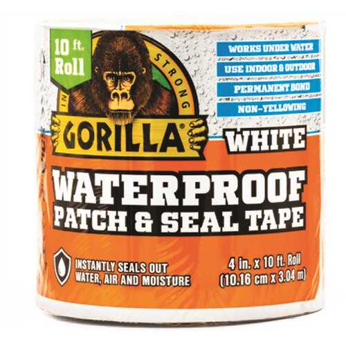 Gorilla 101895 4 in. x 10 ft. Waterproof Patch and Seal Tape in White