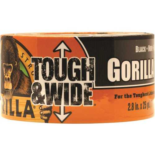 Gorilla 106425 25 yds. Tough and Wide Black Tape