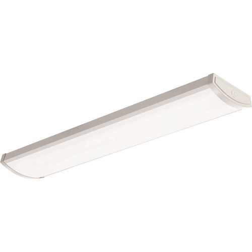 Lithonia Lighting FML4W 48 ALO6 SEF 840 MVOLT Contractor Select 4 ft. 40-Watt 4000/5000/6000 Lumens Integrated LED Dimmable White Wraparound Light Fixture, 4000K