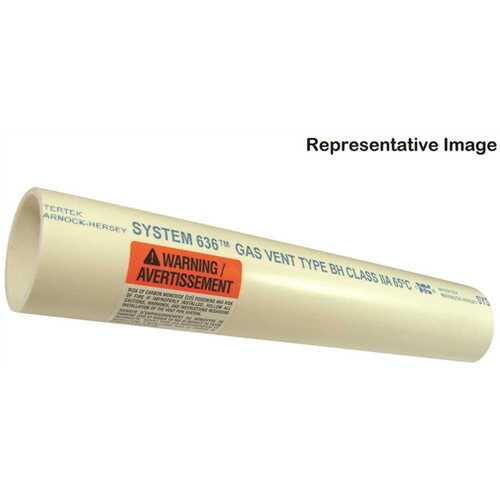 IPEX USA LLC 198001 2 in. x 1 ft. L CPVC Gas Vent Pipe Plain End