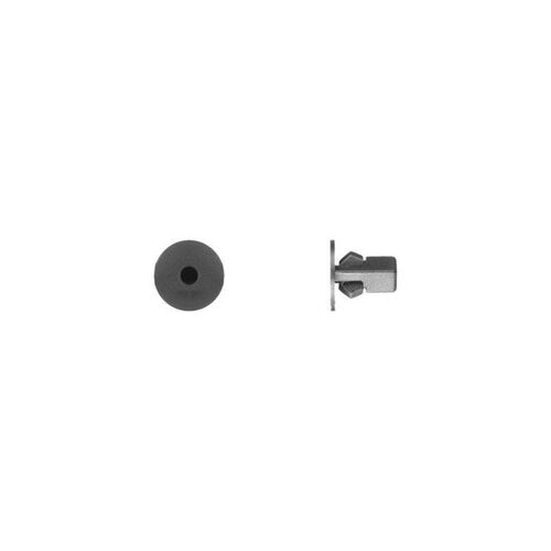 1605MT Screw Grommet, #14 Screw x 20 mm Dia Head x 17 mm L Stem x 8 mm Hole, Nylon, Black