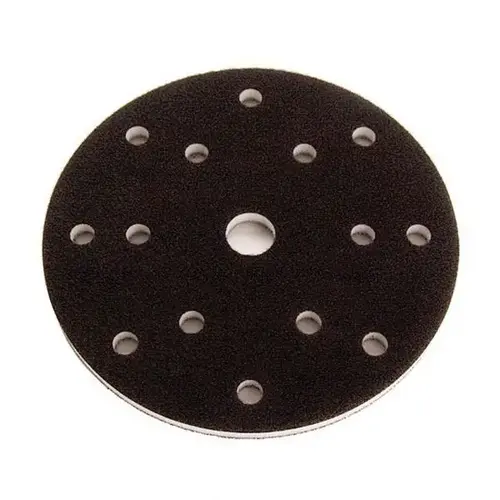 Mirka 1066F 1066F Grip Faced Interface Pad, 6 in Dia x 3/8 in THK, Hook and Loop Attachment