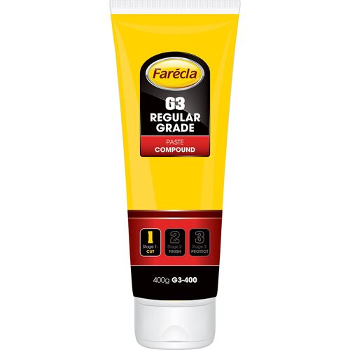 Farecla G3-400 G3-400 G3 Series Regular Grade Paste Compound, 400 g Tube, Cream, Solid