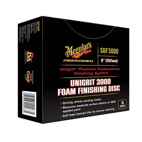 Meguiar's S6F3000 60-4550-5021-5 Unigrit 6" P3000 Finishing Disc (15