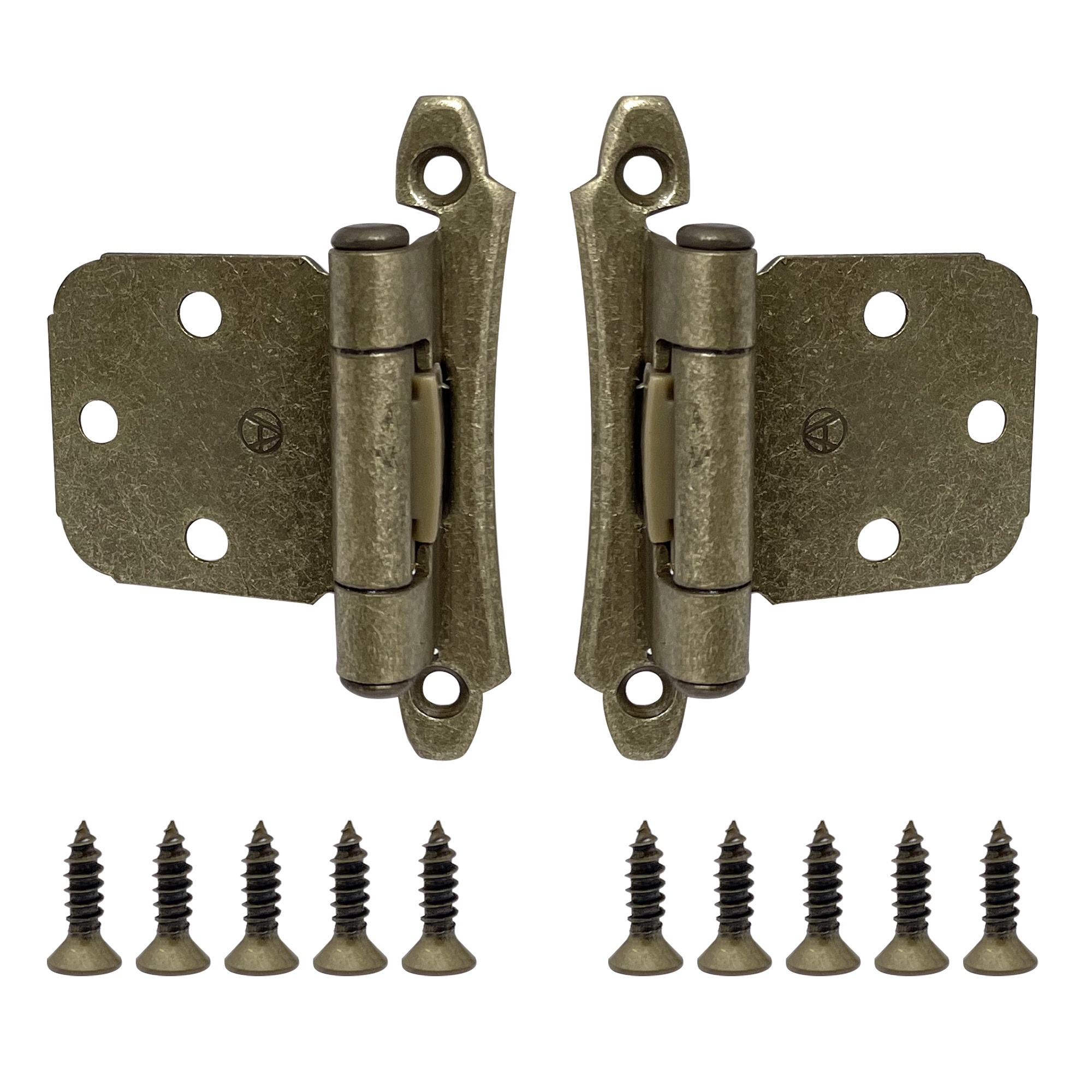 Amerock BPR7928BBZ Cabinet Hinge - 3/8" Inset Self-Closing Face Mount, Golden Champagne Finish, 1 Pair (2 Pack)
