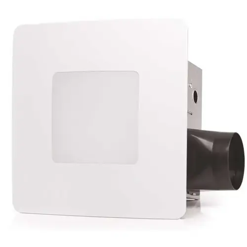 ReVent RVL110-D 110 CFM Easy Installation Bathroom Exhaust Fan with LED Lighting White