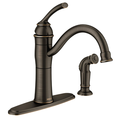 Moen 87230BRB Kitchen Faucet Braemore One Handle Mediterranean Bronze ...