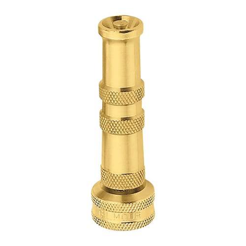 Gilmour 852812-1001 Heavy-Duty Hose Nozzle Adjustable Twist Brass Gold