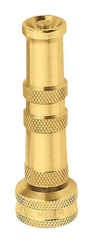 Gilmour 852812-1001 Heavy-Duty Hose Nozzle Adjustable Twist Brass Gold