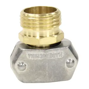 Gilmour 5/8 & 3/4 in. Brass/Zinc Threaded Male Clamp Coupling