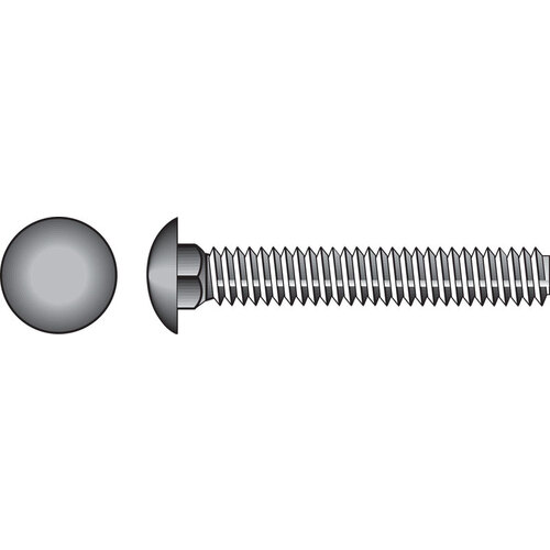 Carriage Bolt 3/16" P X 1-1/2" L Zinc-Plated Steel Zinc-Plated