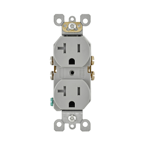 Outlet 20 amps 125 V Duplex Gray 5-20R Gray