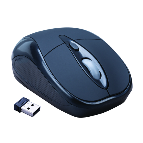 4 Button Optical Wireless Mouse  Black