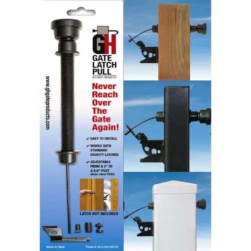 Gate Latch 13.5" H X 4" W Matte Plastic Pull Matte