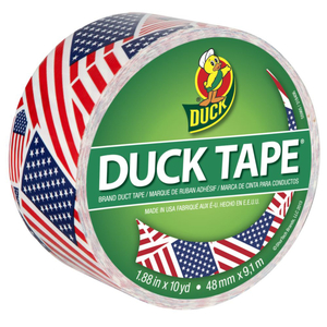 DUCK 283046 Duct Tape 1.88" W X 10 yd L Multicolored U.S. Flag Multicolored