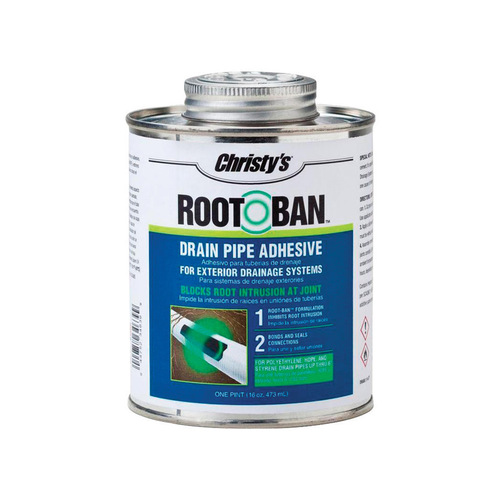 Drain Pipe Adhesive Root-Ban Blue For PVC 16 oz Blue