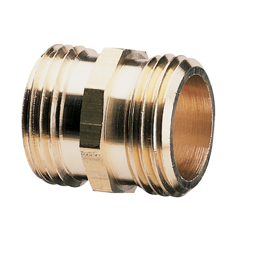 Hose Connector 3/4" Brass Threaded Double Male