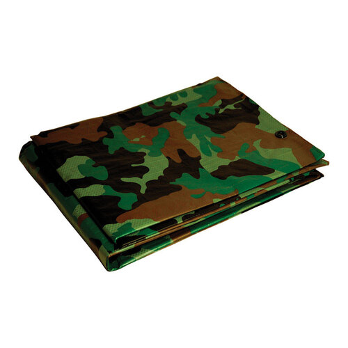 Foremost Tarp Co. 41012 Tarp . Dry Top 10 ft. W X 12 ft. L Medium Duty Polyethylene Camouflage Camouflage