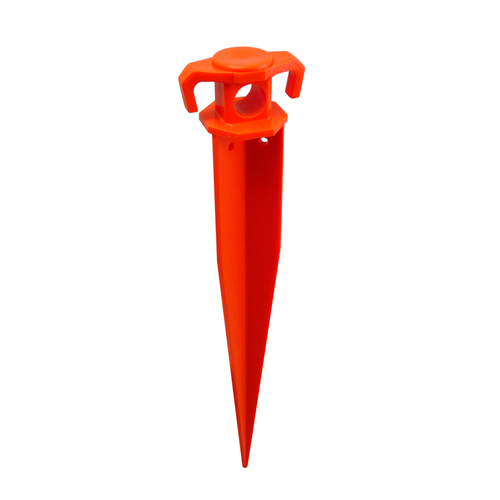 Ground Stake, 16 in L, 7/8 in W, Plastic