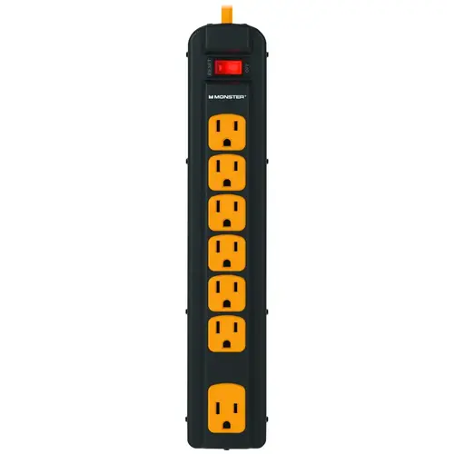 Power Strip Just Power It Up 4 ft. L 7 outlets Black Black